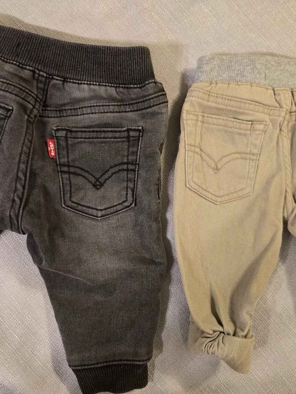 Levi's Baby Jogger Pants Khaki Elastic Waist 3M Beige Toddler